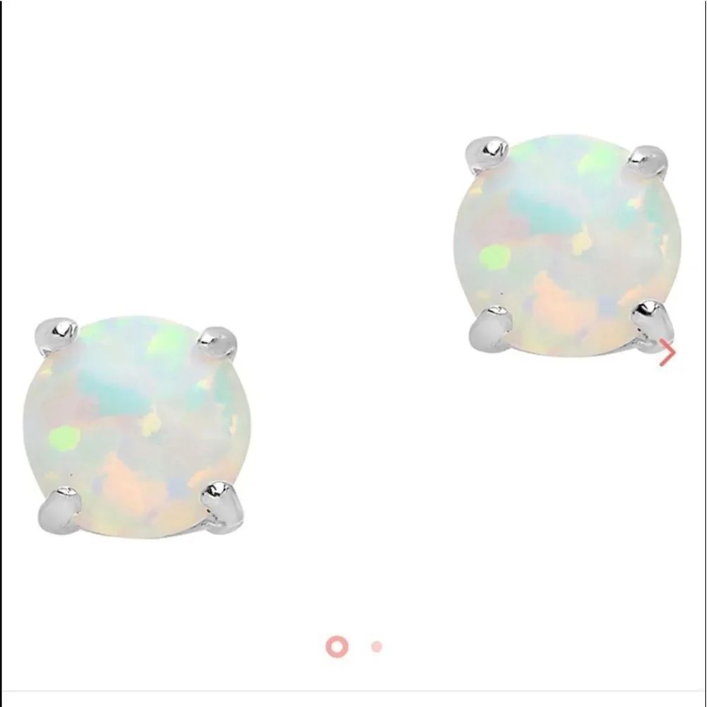 STERLING FOREVER Sterling Silver 6mm Opal Studs!